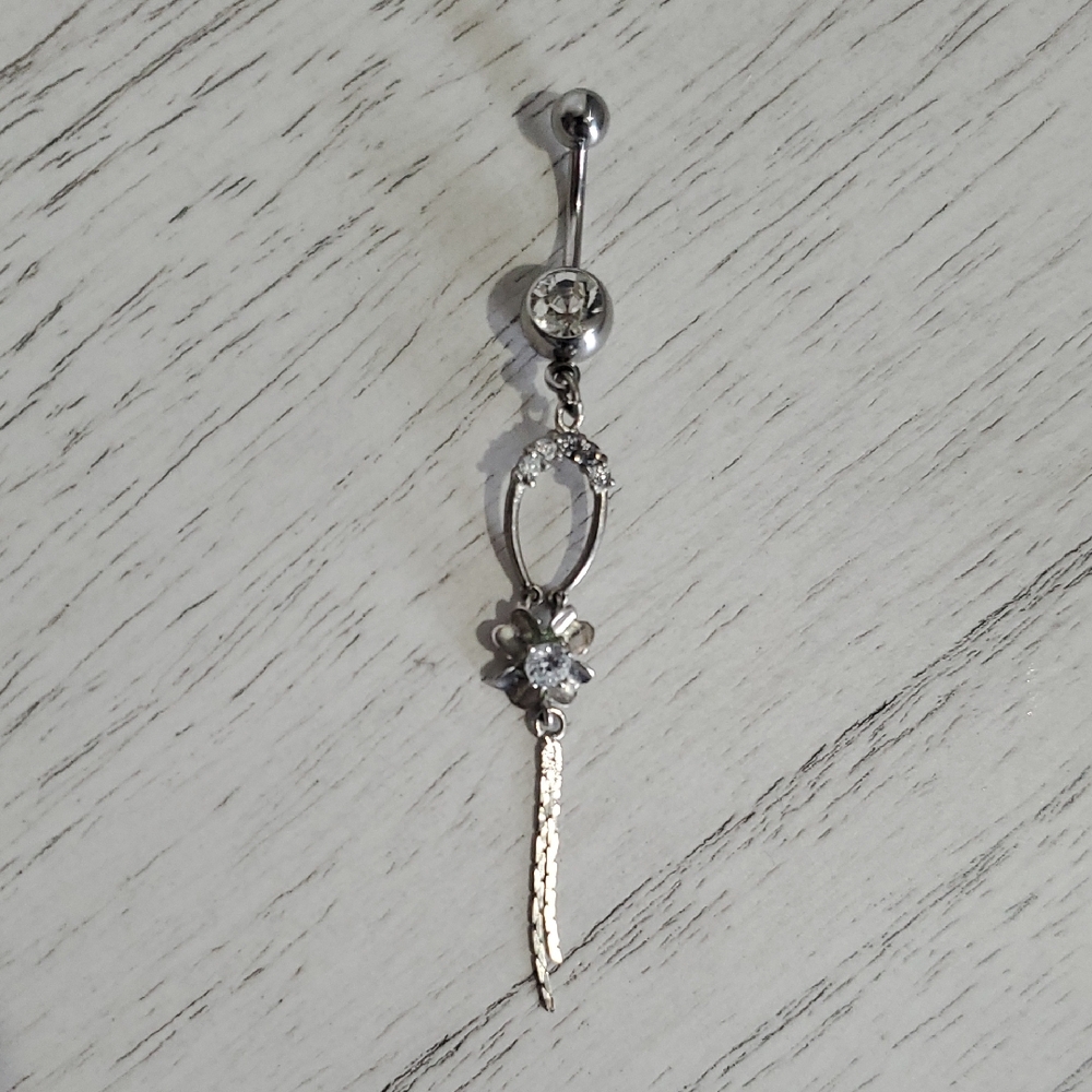 Belly Ring- Long And Dangly With Lots Of Shine! NWOT